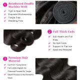 13A Body Wave 4 Bundles Total 200g With Midway Closure(4x4x1)