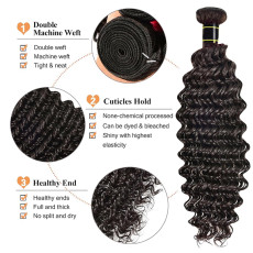 13A Deep Wave 4 Bundles Total 200g Weave Bundles Human Hair