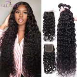 13A Curly Wave 4 Bundles Total 200g with Midway Closure(4x4x1)
