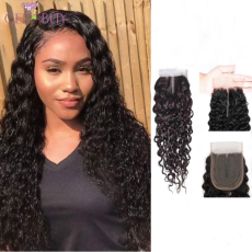 13A Curly Wave Midway Closure-4x4x1 Tpart