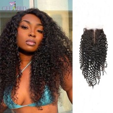13A Kinky Curl 4x4x1 Frontal Closure Midway