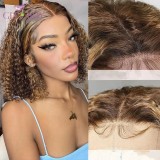 13A Highlight Water Wave Bob Wigs-13x4 Glueless Full Frontal Wig 12-20in P4/27#