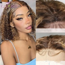 13A Highlight Water Wave Bob Wigs-13x4 Glueless Full Frontal Wig 12-20in P4/27#