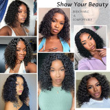 2 Wig Combo Special- Full Frontal Wig 8in Straight+12in Curly Bob Wig