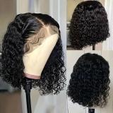 2 Wig Combo Special- Full Frontal Wig 8in Straight+12in Curly Bob Wig