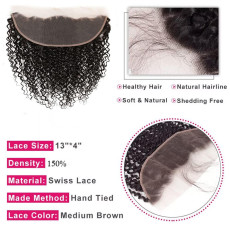 13A Kinky Curl-13x4 Full Frontal Lace Closure