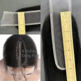 13A Straight 4 Bundles Total 200g with Midway Closure(2x6)