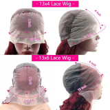 Color Wig 99J Burgundy 13A Glueless 13x4 Full Frontal Lace Wig-Straight