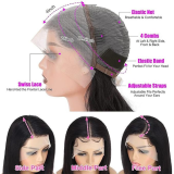12Inch Brazilian/Peruvian Hair Straight Bob Wig Glueless Frontal Lace Wig