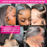 8  Brazilian Glueless Full Frontal Bob Wig-13x4 Lace Straight Wigs