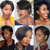 Glueless Pixie Cut Wig-13x4 Full Frontal Brazilian Hair Wigs