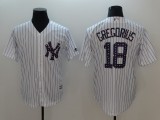 MLB New York Yankees #18 Gregorius White 2018 Stars & Stripes Jersey