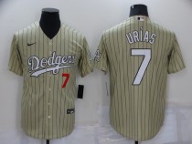 MLB Los Angeles Dodgers #7 Julio Urias Cream Jersey