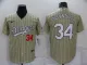 MLB Los Angeles Dodgers #34 Toro Valenzuela Cream Jersey