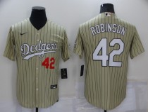 MLB Los Angeles Dodgers #42 Jackie Robinson Cream Jersey