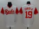 MLB Cincinnati Reds#19 Tokki 2 White Game Nike Jersey