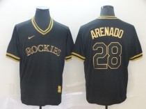 MLB Colorado Rockies #28 Arenado Black Game Jersey