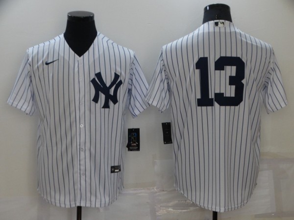 MLB New York Yankees #13 Alex Rodriguez White Jersey