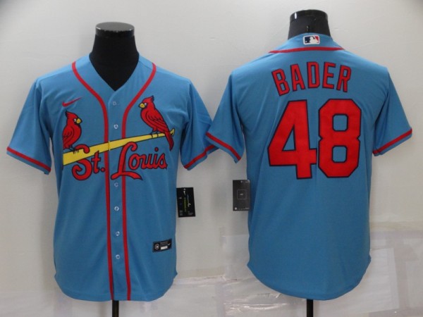 MLB Cardinals #48 Bader Blue Game Nike Jersey