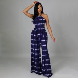 2022 spring and summer plus size printing two-piece set