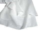 Large size solid color low-cut puff sleeve top cake tutu skirt two-piece set