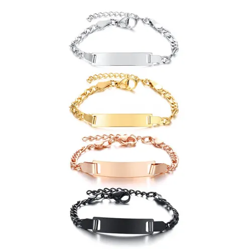 Wholesale Stainless Steel Personalized Bracelet for Child Baby Boy Girl