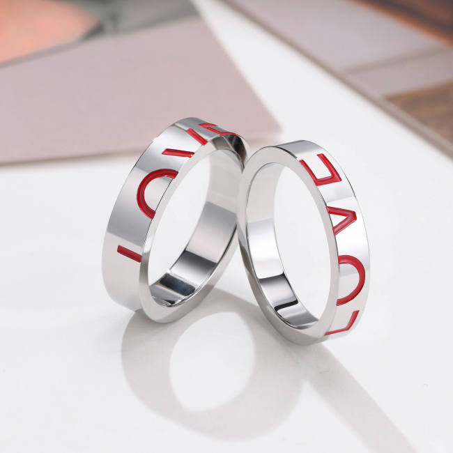 Wholesale Stainless Steel ''LOVE'' Puzzle Couple Ring