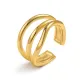 Wholesale Stainless Steel Three Layer Open Ring