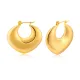 Wholesale Stainless Steel Puffed Heart Hoop Earring