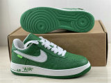 Authentic LV x Nike Air Force 1 Low Green/White
