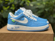 Authentic LV x Nike Air Force 1 Low Light Blue/White