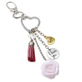 I Love You Mom Rose Tassels Keychain For Mother's Day From Daughter Son