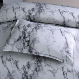 3PCS Bedding Stone Texture Printed Quilt Cover With Pillowcases