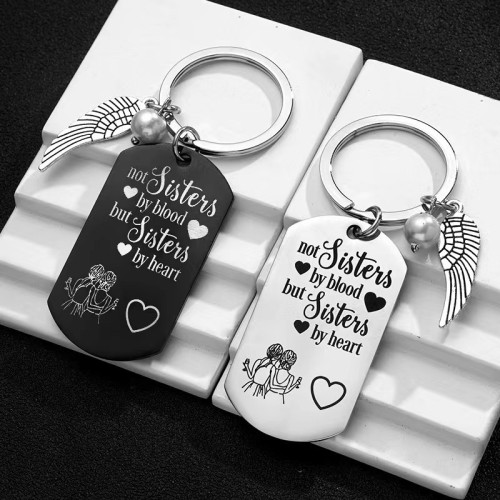 A Sister is God's Way of Making Sure We Never Walk Alone Keychain Gift from Sister