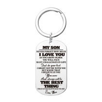 Inspirational Gift Birthday Gift To My Daughter Son Stainless Keychain Frome Mom Dad That I Love You And The Best Thing