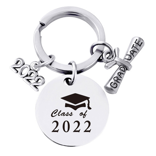 Graduation Trencher Cap Stainless Steel Keychain Senior 2022 Graduation Inspirational Gifts