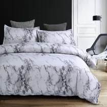 3PCS Bedding Stone Texture Printed Quilt Cover With Pillowcases