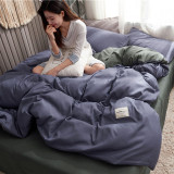Home Bedding Solid Color Comfortable Fabric 4PCS Set