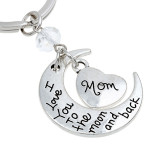 Keychain I Love You To The Moon And Back For Mother's Day And Father's Day From Daughter Son