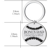Baseball Keychain Bonus Dad Jewelry Father's Day Gift for Dad