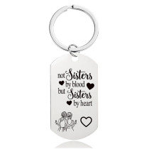 Friend Gifts Engraved Keychain Necklace for Women Men