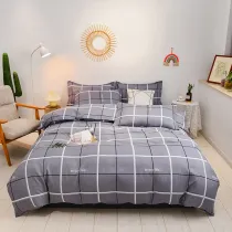 Bedding Plaids Pattern Printed Plaids Cover Set For Home