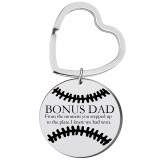 Baseball Keychain Bonus Dad Jewelry Father's Day Gift for Dad