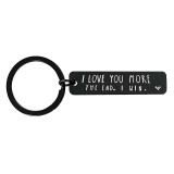 5*1.2cm I Love You Most More Stainless Keychain Necklace Valentines Anniversary Gift