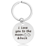 I Love You Heart Stainless Keychain For Anniversary Valentine's Day