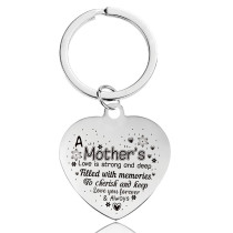 Mother’s Day Gift Mom Heart Keychain from Kids for Best Mom Ever