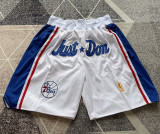 76ers White Four Bags NBA Pants