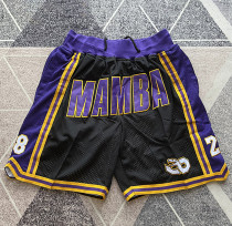 Lakers Black Four Bags NBA Pants