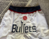 Wizards White Four Bags NBA Pants
