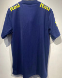 2022 Brazil Royal Blue POLO Soccer Jersey有钮